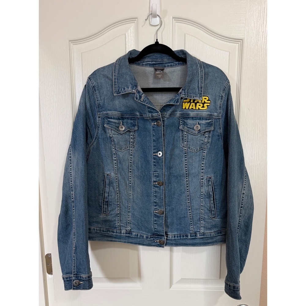 Her Universe Star Wars Denim Jacket Women's XL (1)Blue Jean Back Patch